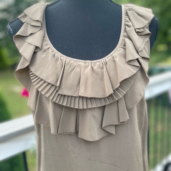 Loft 100% Silk Dress - size XS - Taupe - Picture 3 of 8